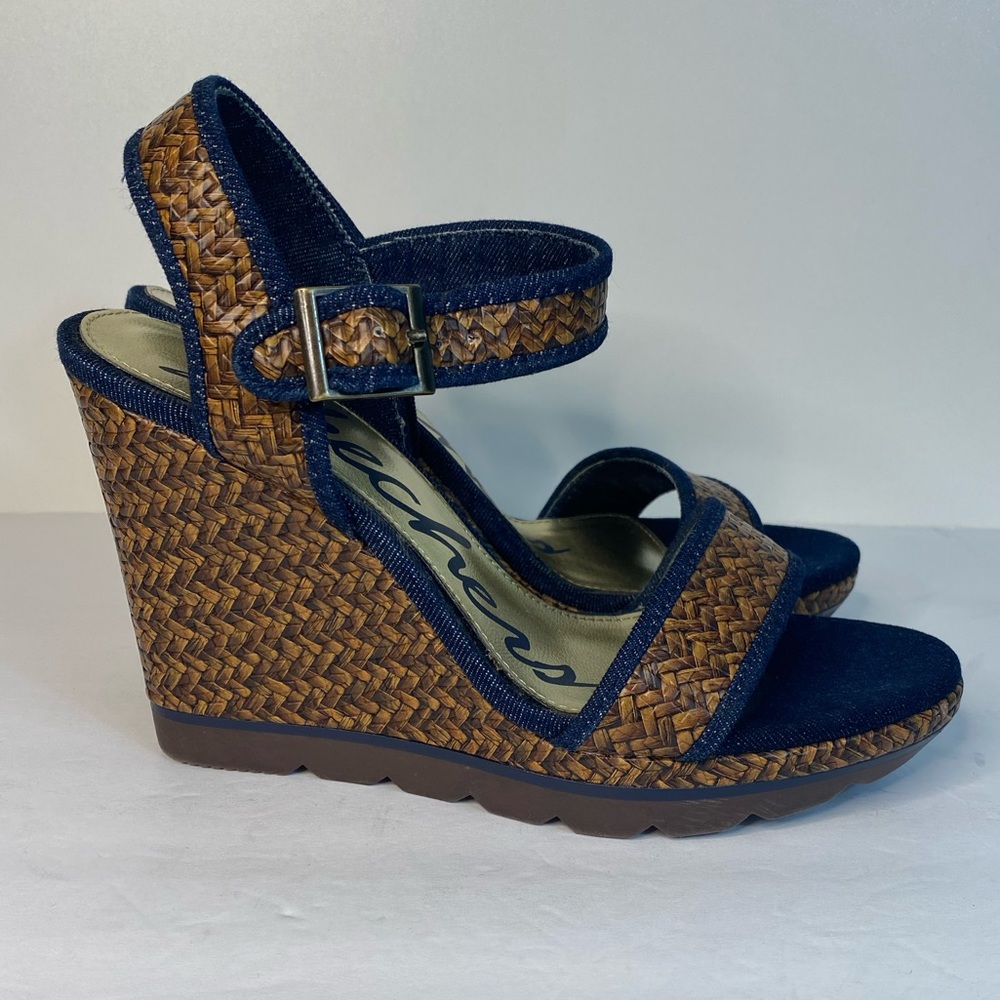 SKECHERS Denim Wedges size 8